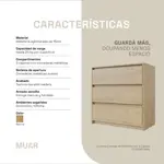 Comoda Cajonera 3 cajones 80x80cm Color Natural