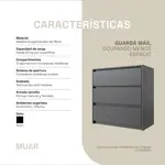 Comoda Cajonera De Melamina Con 3 Cajones Cc02 Negro