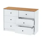 Cómoda Cajonera Dormitorio 6 Cajones Centro Estant CM122BLP