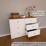 Cómoda Cajonera Dormitorio 6 Cajones Centro Estant CM122BLP