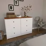 Cómoda Cajonera Dormitorio 6 Cajones Centro Estant CM122BLP