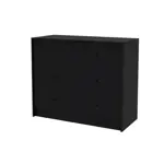 Cómoda Centro Estant Negra 3 Cajones Alto 83cm Ancho 100cm