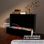 Cómoda Centro Estant Negra 3 Cajones Alto 83cm Ancho 100cm