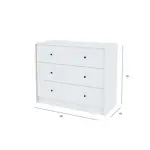 Cómoda Centro Estant Negra 3 Cajones Alto 83cm Ancho 100cm