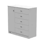 COMODA PACK  5 CAJONES  -  BLANCO MATE                      