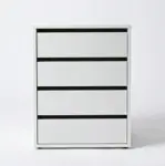 Comoda Interior De Placard 4 Cajones Blanco