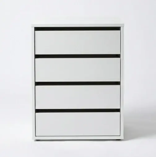 Comoda Interior De Placard 4 Cajones Blanco