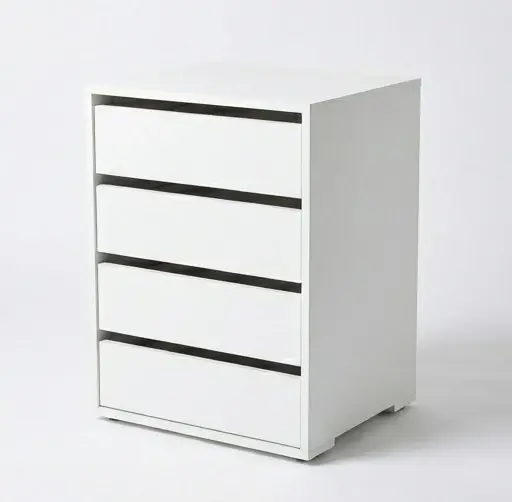 Comoda Interior De Placard 4 Cajones Blanco