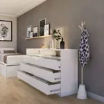 Cómoda EMC Con 6 Cajones Blanco