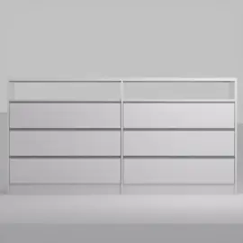 Cómoda  Con 6 Cajones Blanco