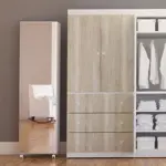 Mueble de Guardado Zapatero con estantes Ruedas y puerta espejo - 1424 HEL