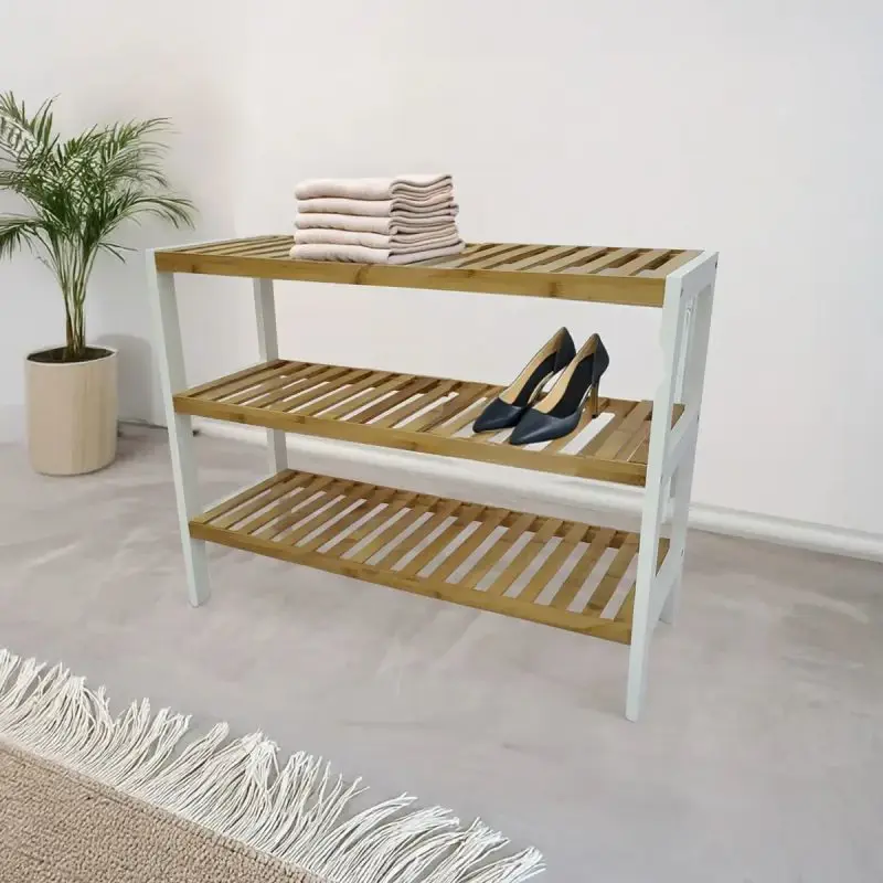 Organizador de Zapatos Atma Home Bambu 3 Niveles Madera HB0402066 NS
