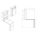 BARRA PLEGABLE FLOTANTE MELAMINA HELSINKI