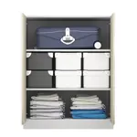 Mueble de Guardado Vestidor Alto con Puertas Modular 90 x 113 x 50 cm CODIGO 3019 BLA