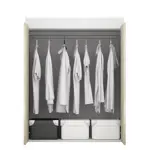 Mueble de Guardado Vestidor Alto con Puertas Modular 90 x 113 x 50 cm CODIGO 3019 BLA