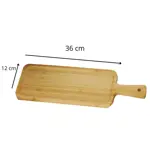 Bandeja Fuente Bambu c/mango 36x12x1.5 cm