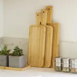 Bandeja Fuente Bambu c/mango 36x12x1.5 cm