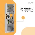 Despensero Organizador 4 Puertas Y Repisa Electrodomesticos