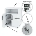 Mueble Mesa Auxiliar De Cocina Rack Puerta Microondas Oferta