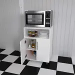 Mueble Mesa Auxiliar De Cocina Rack Puerta Microondas Oferta