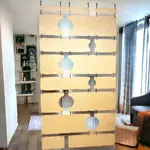 Separador De Ambiente Divisor De Habitación Colgante Biombo - 225cm X 1Mts