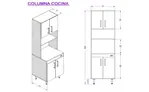 COLUMNA COCINA (4 PUERTAS) EXPRESS BLANCO MELAMINA