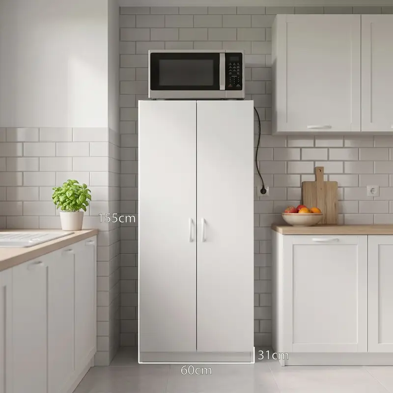 Despensero Cocinas Y Lavaderos, 2 Puertas 3 Estantes Gacela Blanco