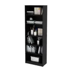 Biblioteca Billy Centro Estant Negra Alto 1.80m Melamina