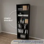 Biblioteca Billy Centro Estant Negra Alto 1.80m Melamina