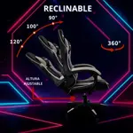 Silla Gamer Ergonómica Giratoria y Reclinable 120kg Novohome