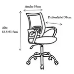 Silla De Oficina Exahome Ergonomica Negra Metalica Premium