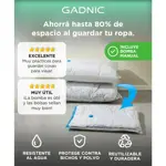 Kit Bomba De Vacio Gadnic 20W 8 Bolsas Al Vacio Ropa Ahorro Espacio Portatil