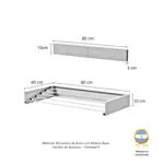 Tender Extensible Acero Para Pared Gris 80cm 5 Varillas