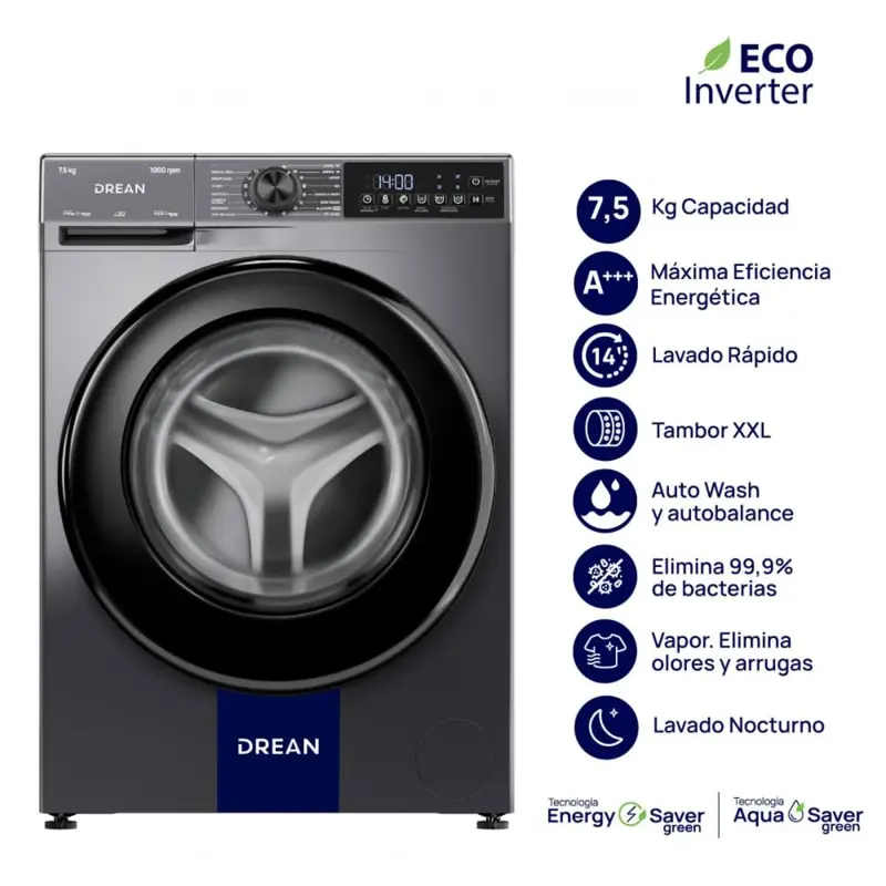 LAVARROPAS AUTOMÁTICO DREAN 7KG/1000RPM