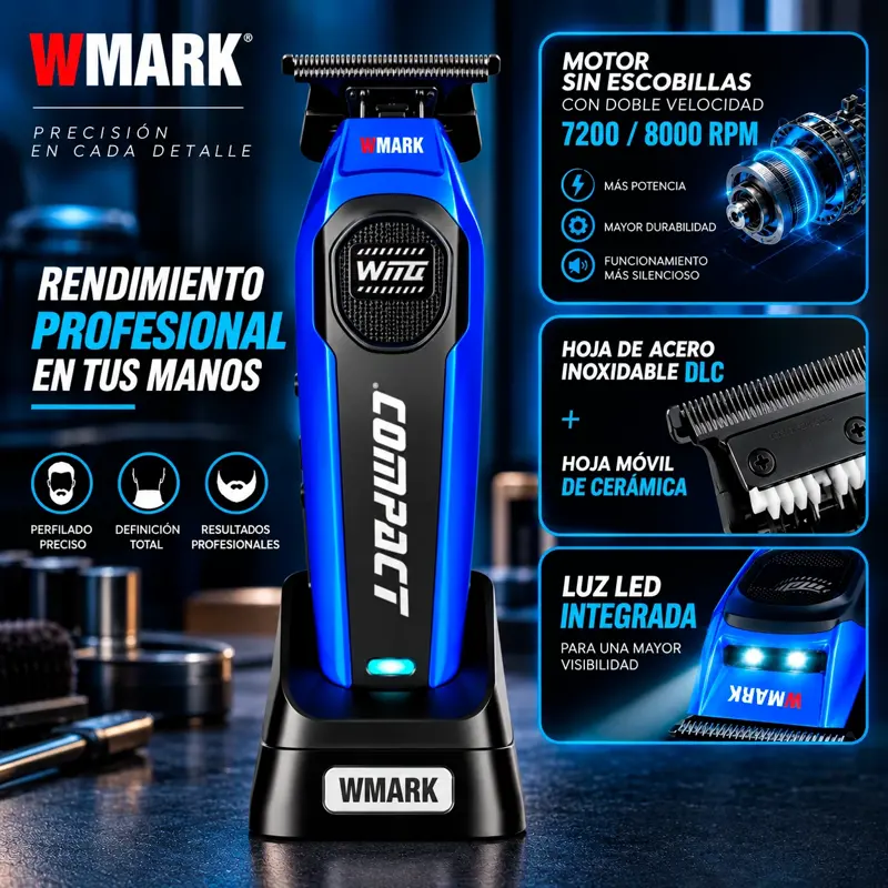 Trimmer Inalam C/Acces Wmark Ng vt4 2 Vel. 8000 Rpm Luz Led