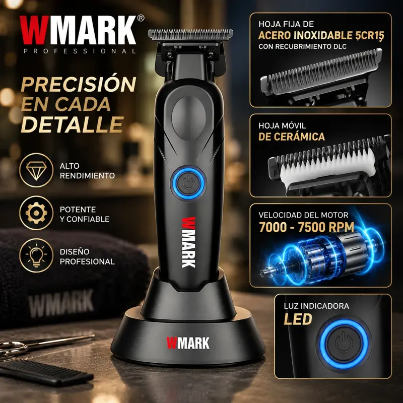 Trimmer Inalam C/Accesorios Wmark Ng 7212 Hoja Dlc 7500 Rpm