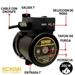 Bomba Presurizadora 260w 1"  Konan  50 L/m 