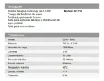 Bomba Centrífuga 1hp 750w 20mts Turbina Bronce Daihatsu Roja Monofásica 50Hz