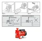 Bomba Centrífuga 1hp 750w 20mts Turbina Bronce Daihatsu Roja Monofásica 50Hz