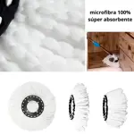 Balde Trapeador Centrifugo + 4 Mopas Repuesto Hogar Actual 