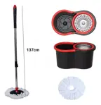 Balde Trapeador Centrifugo + 4 Mopas Repuesto Hogar Actual 