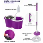 Mopa Lampazo Centrifugo de Acero Con Ruedas Hogar Actual