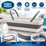 Balde Plegable Rectangular de Silicona 14 Lts Hogar Actual