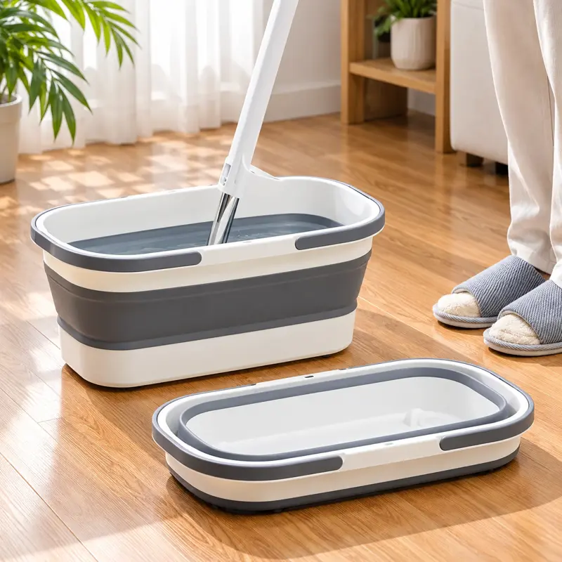 Balde Plegable Rectangular de Silicona 14 Lts Hogar Actual
