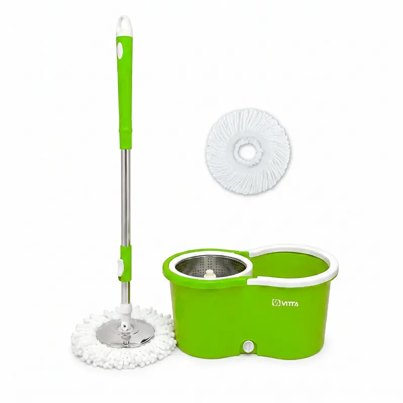 Mopa Vitta de Limpieza Centrifuga con Balde Color Verde
