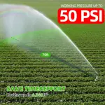 Aspersor Trípode SPECILITE Jardín Pulsante Gira 360° 70ft