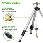 Aspersor Trípode SPECILITE Jardín Pulsante Gira 360° 70ft