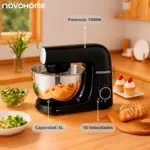Batidora Planetaria 10 Vel Bowl De 5l 1500w Novohome NH-SM50