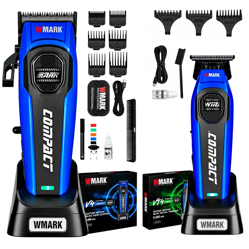 Set Clipper Inalam 2 Vel. 8000 Rpm + Trimmer 8000 Rpm Wmark