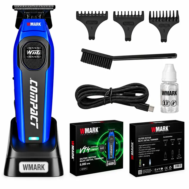 Set Clipper Inalam 2 Vel. 8000 Rpm + Trimmer 8000 Rpm Wmark